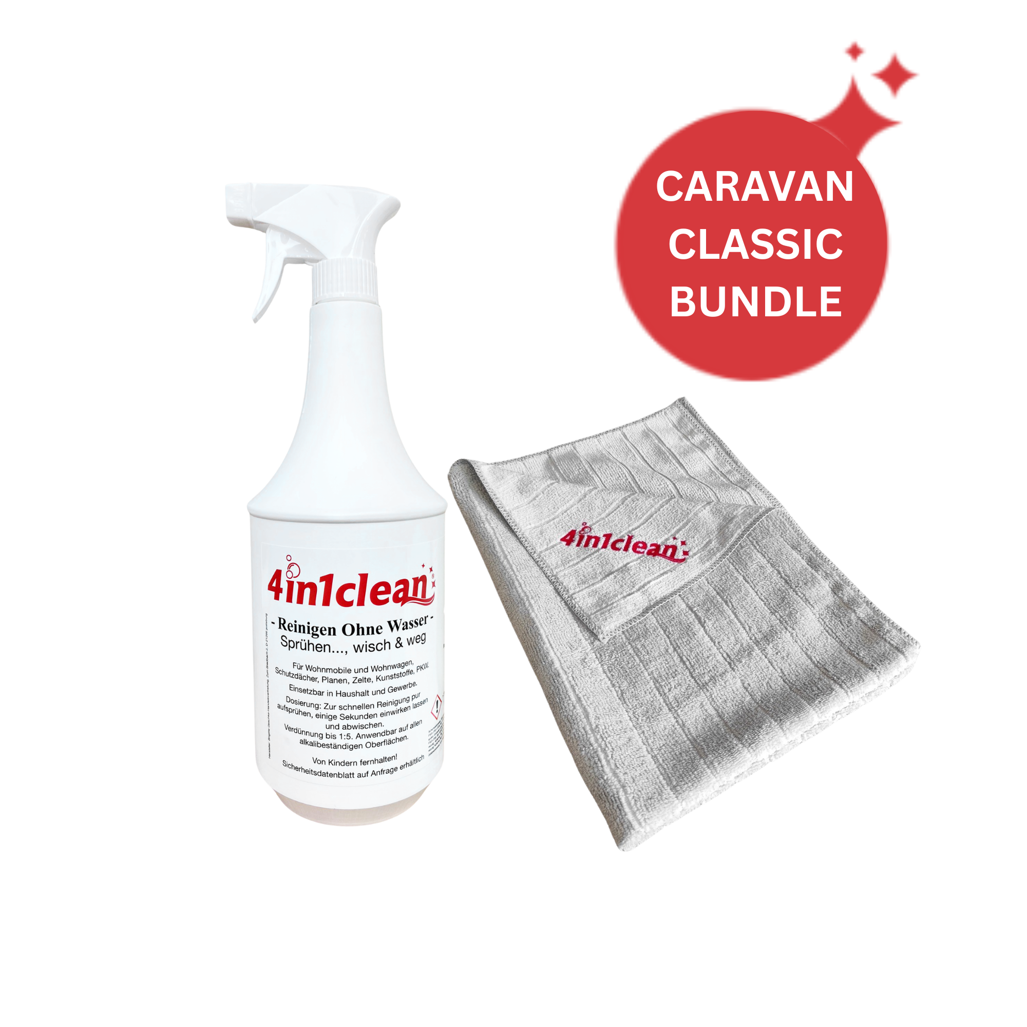 4in1clean caravan cleaner | Clean motorhomes & caravans without water